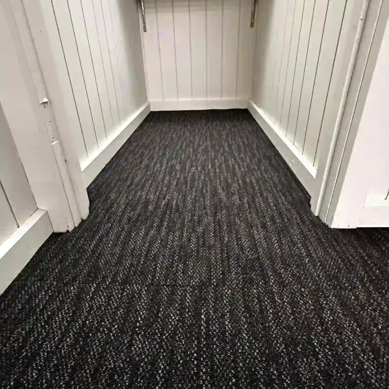 carpet installation in hallway