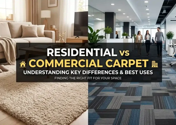 difference between residential and commercial carpet